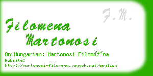 filomena martonosi business card